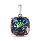 LUSTRO STELLA - österreichischer Vitrail Medium Kristall-Anhänger, 925 Silber platiniert ca. 11,12 ct