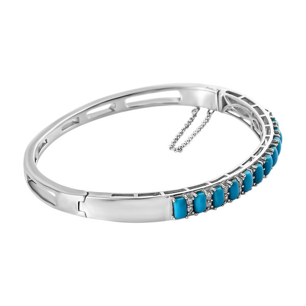 Amerikanischer, natürlicher Sleeping Beauty Türkis und Zirkon-Armreif - 3,30 ct. image number 3
