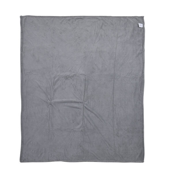 2 in 1 Fleece Reisedecke 127x152 cm und Kissen 30x30 cm, Grau image number 4