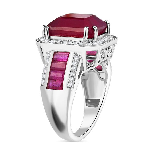 D'Joy AA Afrikanischer Rubin und Moissanit Ring - 12,29 ct. image number 5