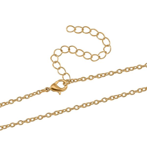 Blaue und wei&szlig;e Kristall-Halskette, 50 cm image number 5