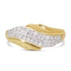 Diamant-Ring, 925 Silber Gelbgold Vermeil  ca. 0,47 ct image number 0