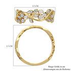 Diamant Ring 925 Silber 585 Gelb Vergoldet (Größe 19.00) image number 5