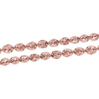 Italianisches Diamantschliff Kugel-Armband, ca. 18 cm, 925 Silber ros&eacute;vergoldet