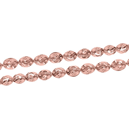 Italianisches Diamantschliff Kugel-Armband, ca. 18 cm, 925 Silber rosévergoldet image number 1