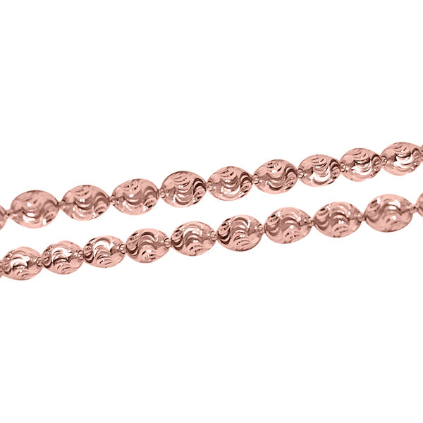 Italianisches Diamantschliff Kugel-Armband, ca. 18 cm, 925 Silber rosévergoldet image number 1