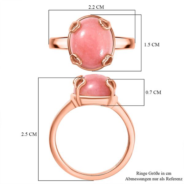 Herzklang - AA Vinicunca-Peruanischer Opal Ring 925 Silber 750 ros&eacute;vergoldet (Gr&ouml;&szlig;e 18.00) ca. 4.25 ct image number 7