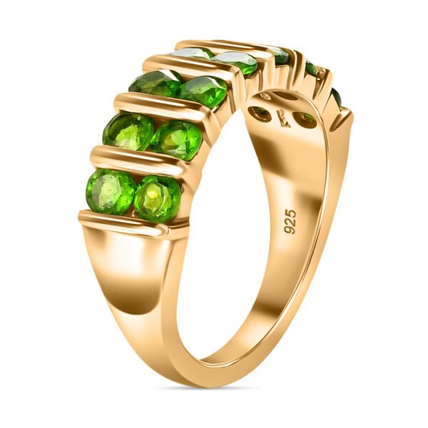 Nat&uuml;rlicher Chromdiopsid Ring 925 Silber vergoldet  ca. 1,97 ct image number 5