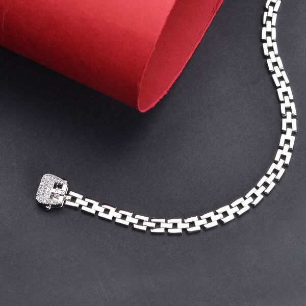 Weißes Zirkonia-Armband, 17 cm - 0,20 ct. image number 2