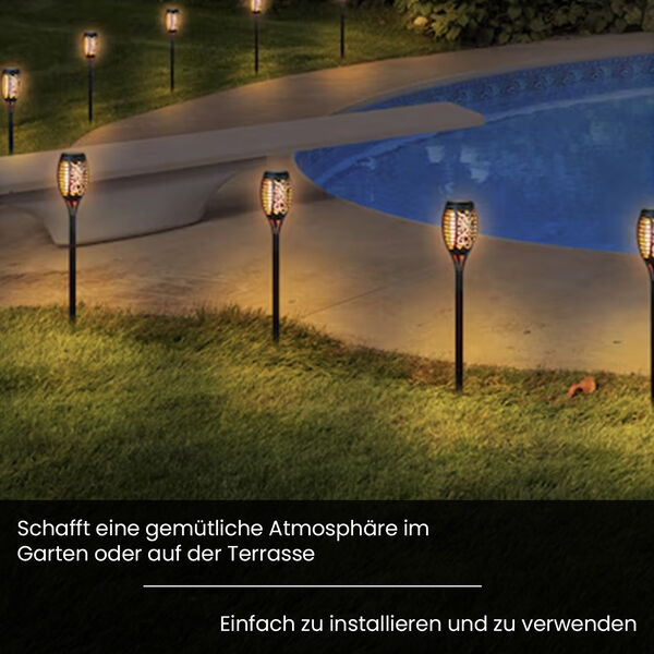6er Set Gartenflammlichter, schwarz image number 2