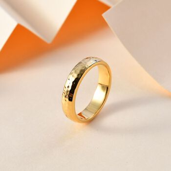 925 Silber 750 Gelbgold VermeilRing (Gr&ouml;&szlig;e 18.00) ca. 4,65g