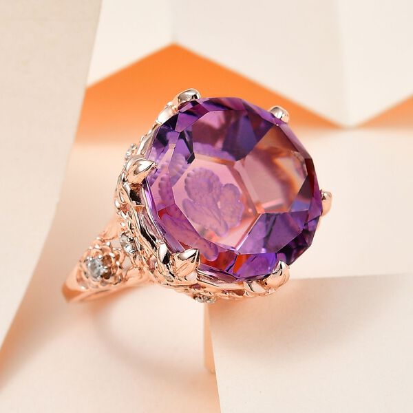 GP Italian Garden Kollektion- Rose De France Amethyst, Zirkon und blauer Saphir-Ring - 22,57 ct. image number 2