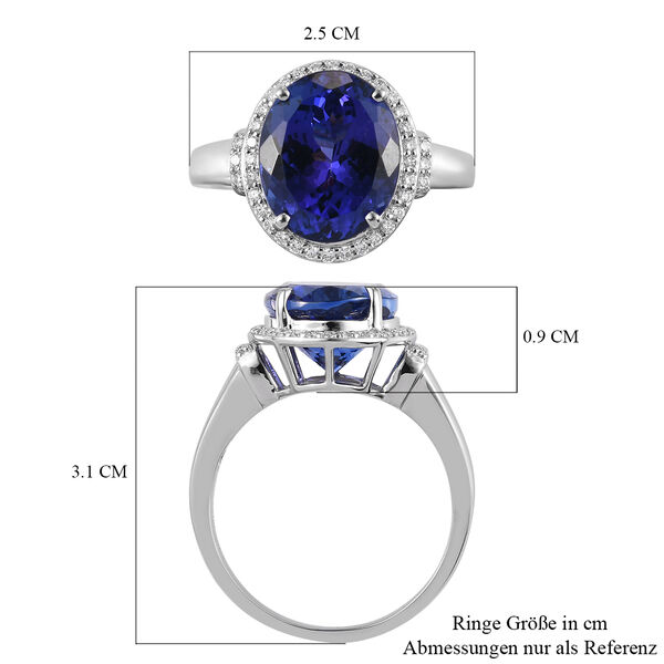 RHAPSODY AAAA Tansanit und VS EF Diamant Halo-Ring in 950 Platin - 	9,04 ct. image number 5