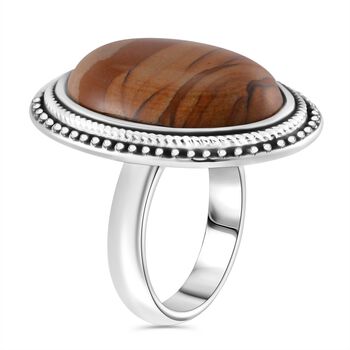 Bild Jaspis Ring 316L Edelstahl (Gr&ouml;&szlig;e 16.00) ca. 25.00 ct