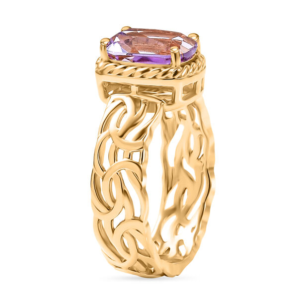 EVER TRUE AA Rose De France Amethyst Ring Nickelfreies Messing (Größe 17.00) ca. 1,94 ct image number 4