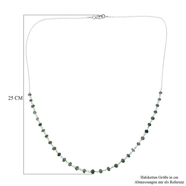 Socoto Smaragd Halskette ca. 50 cm 925 Silber ca. 6,00 ct. image number 5