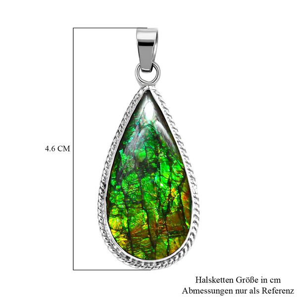 Kanadische Ammolit Anhänger, 925 Silber, platiniert, ca. 17.00 ct image number 6