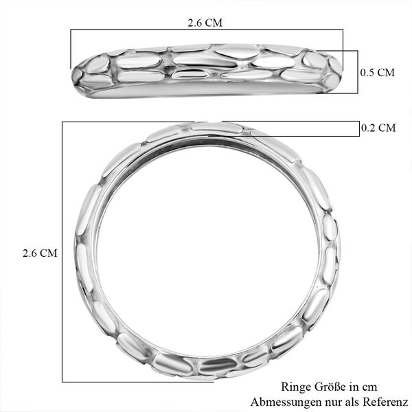 Royal Bali Kollektion- 2er-Set Drachenhaut Bandringe image number 4