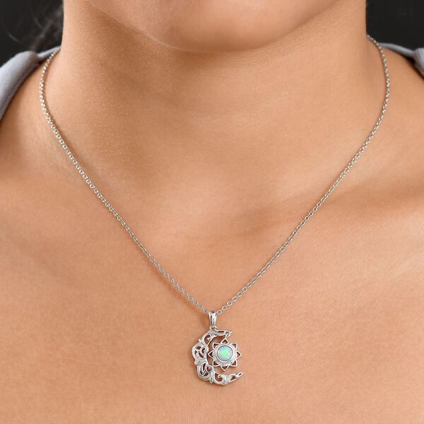 EverTrue Opal Anh&auml;nger mit 50cm Kette in Silberton - 0,41 ct. image number 3