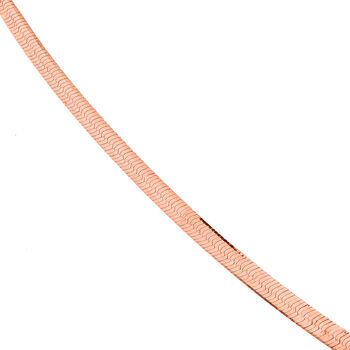 Italianische Fischgr&auml;t-Kette, ca. 45 cm mit 5 cm Extender, 925 Silber ros&eacute;vergoldet ca. 4,73g