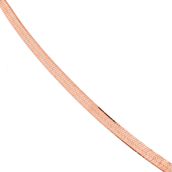 Italianische Fischgrät-Kette, ca. 45 cm mit 5 cm Extender, 925 Silber rosévergoldet ca. 4,73g image number 3
