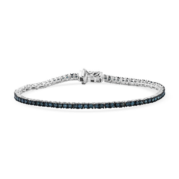 Blauer Diamant Ring und 19cm Armband image number 7