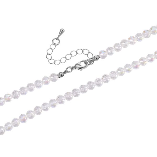 Wei&szlig;er Magie Farbe Kristall Anh&auml;nger mit Kette ca. 60 cm + 5 cm Extender image number 5