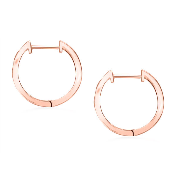 Wei&szlig;er Diamant P Ohrringe 925 Silber Ros&eacute;gold Vermeil ca. 0.25 ct image number 2