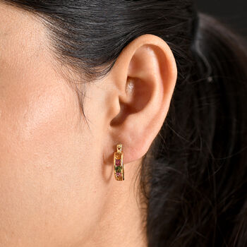 EVER TRUE AA Mehrfarbig-Turmalin Ohrringe Nickelfreies Messing ca. 1,19 ct.