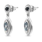 AA Aquamarin, Blauer Diamant Ohrringe 925 Silber rhodiniert ca. 0,46 ct. image number 3