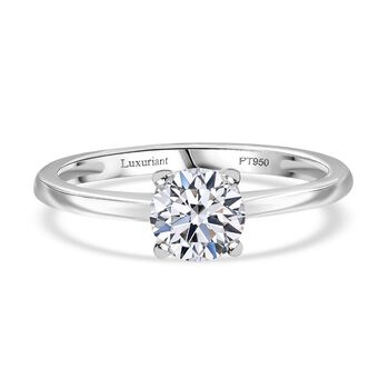 LUXURIANT IGI zertifizierter D-IF Labor Diamant Ring in 950 Platin - 1 ct.