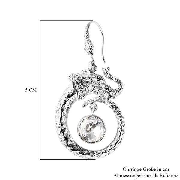Royal Bali - Moissanit Elefant Ohrringe 925 Silber ca. 1.64 ct image number 4