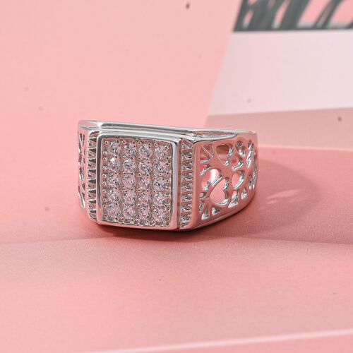 Lustro Stella Weißer Zirkonia Ring 925 Silber rhodiniert (Größe 18.00) image number 1