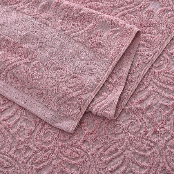 LIVMORE 2er-Set Handt&uuml;cher aus Bambus und Baumwolle, Rosa image number 4