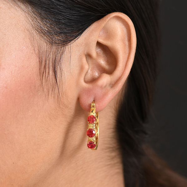 D'Joy Labor Padparadscha Saphir Ohrringe - 4,48 ct. image number 3