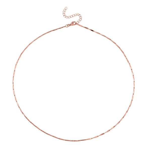 5er-Set Halsketten, ca. 45 cm + 5 cm Extender, Nickelfreies Messing Ros&eacute;goldfarben image number 4