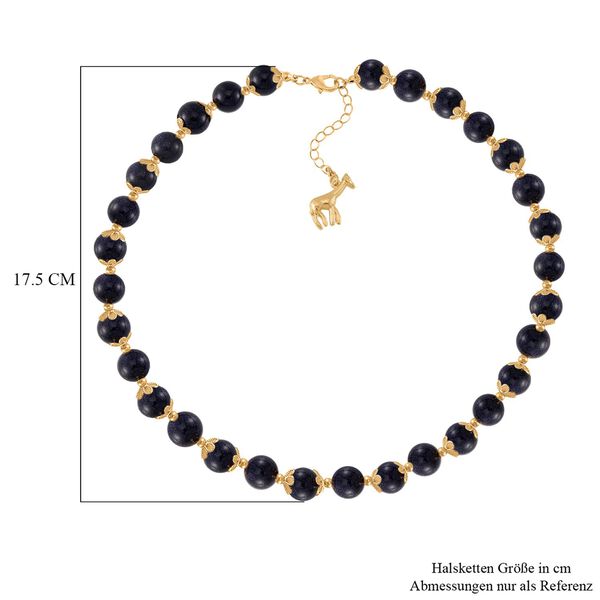 Blaue Sandstein-Halskette, 45 cm - 420 ct. image number 5