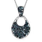 D'Joy Blauer Diamant Schmuckset ca. 50 cm 925 Silber rhodiniert ca. 0,49 ct.