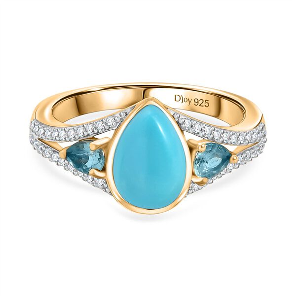 D'Joy AA Sleeping Beauty T&uuml;rkis, Apatit und Zirkon Ring - 2 ct.