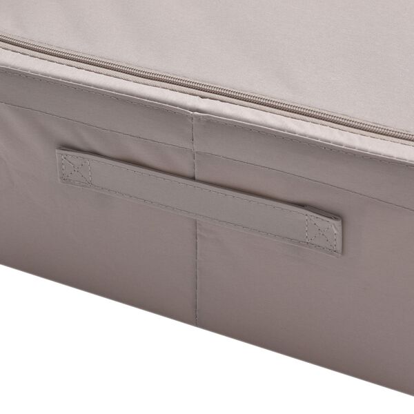 Faltbare Aufbewahrungsbox aus Stoff mit Metallrahmen und PVC Fenster, 60 x 40 x 16 cm, Beige image number 6