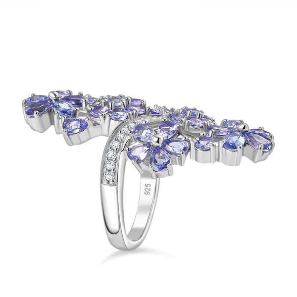 Tansanit Ring 925 Silber rhodiniert (Größe 21.00) ca. 4,87 ct image number 5