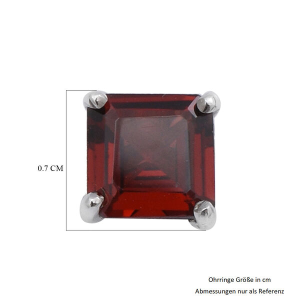 Mosambik Granat Ohrringe 925 Silber platiniert 2.38 ct image number 4