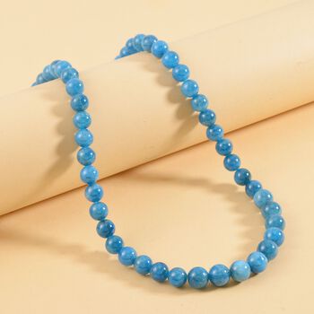 AAA Blauer Apatit, Roter Granat Halskette ca. 50 cm 925 Silber rhodiniert ca. 338.59 ct