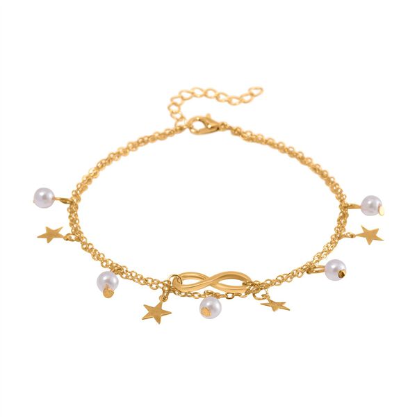 Kunststoff Perle Schmuck Zubeh&ouml;r ca. 23 cm Eisen Std Gelb image number 3