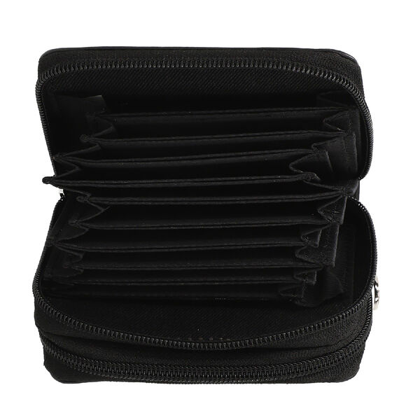 Geldb&ouml;rse aus 100% echtem Leder mit RFID schutz und abnehmbarem Riemen, Schwarz image number 5