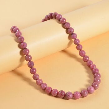 Rhodonit Perlen-Halskette, 50cm - 522,51 ct.