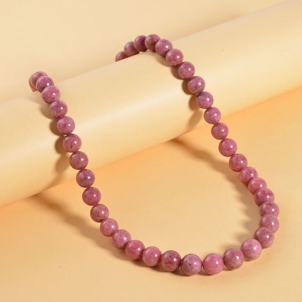 Rhodonit Perlen-Halskette, 50cm - 522,51 ct. image number 2