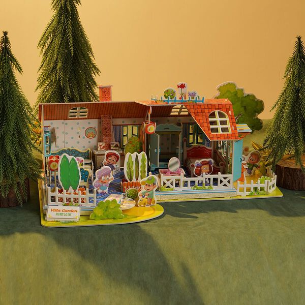 3D-Puzzle Villa Mansion, inkl. aller Werkzeuge, 18x26x41cm