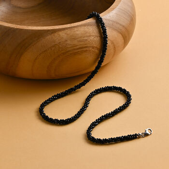 Schwarze Spinell 50cm Halskette - 85 ct.