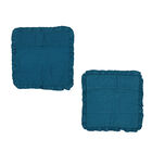 2er-Set unifarbener Kissenbezug mit Rüschen, Größe 50,8x50,8 cm, Kobaltblau image number 3